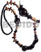 Brown Kukui Nuts Bamboo Tube