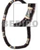 7-8mm Black Coco Heishe Pokalet