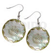 Dangling 35mm Round Kabibe Shell,