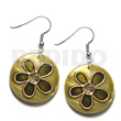Dangling 35mm Round Kabibe Shell,