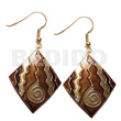 Dangling 40mmx30mm Diamond Kabibe Shell,