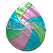 Handpainted And Colored Teardrop 60mmx48mm