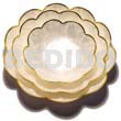 Capiz Round Scallop Bowl Brass
