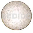 Round Placemat 12" White Capiz