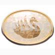 Oval Capiz Serving Tray Swan
