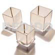 Square Capiz Candle Holder /