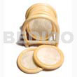 Capiz Glass Coaster Rattan Casing