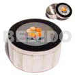 Inlaid Troca/black Tab Round Pillbox