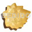 Yellow Capiz Leaf Cocktail Plate