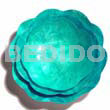 Aqua Blue Capiz Scallop Bowl