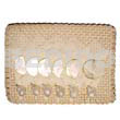 Sinamay Placemats Brass Trimmed Capiz
