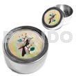 Stainless Metal Round Casing Inlaid