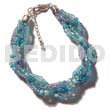 12 Rows Aqua Blue Twisted