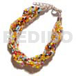 12 Rows Multicolored Twisted Glass