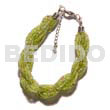 12 Rows Lime Green Twisted