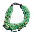 Twisted 12 Rows Golden Green