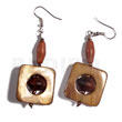Dangling 25mmx25mm Square Laminated Golden