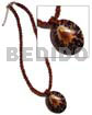 3 Rows Twisted Brown Glass