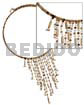 Dangling Gold Tones Glass Beads