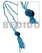 2 Rows Tassled Baby Blue