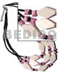 3 Rows Black Glass Beads