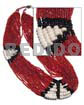 27 Rows Red Glass Beads