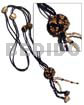 2 Rows Tassled Black Glass