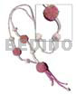 Tassled Single Row Pink/clear Glass