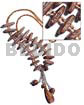 Amber Brown Glass Beads 25mmx10mm