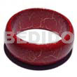 Nat. Wood Bangle In Red