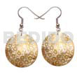 35mm Round Hammershell Gold Embossed