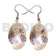 35mm Oval Hammershell Floral Embossed
