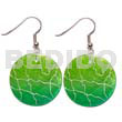 35mm Round Lime Green Capiz