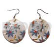Dangling 35mm Round Handpainted/embossed Hammershell
