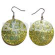 Dangling 35mm Round Handpainted/embossed Hammershell