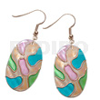Dangling 30mmx20mm Oval Kabibe Shell