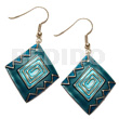 Dangling 40mmx30mm Diamond Kabibe Shell,