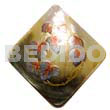 Square 40mm Blacklip Handpainted Design