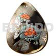 40mm Teardrop Blacklip Tiger Handpainted