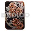 Rectangular 40mm Black Tab Handpainted