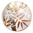 Round 40mm Hammershell Handpainted Design