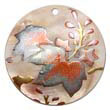 Round 40mm Hammershell Handpainted Design