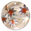 Round 40mm Hammershell Handpainted Design