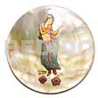 Round 40mm MOP Handpainted Design