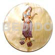 Round 40mm MOP Handpainted Design