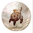 Round 40mm Hammershell Handpainted Design