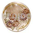 Round 40mm Hammershell Handpainted Design
