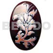 Oval Black Tab 40mm Handpainted