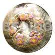 Round 40mm Blacklip Handpainted Design