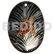 Oval 50mm Blacktab Handpainted Turtle